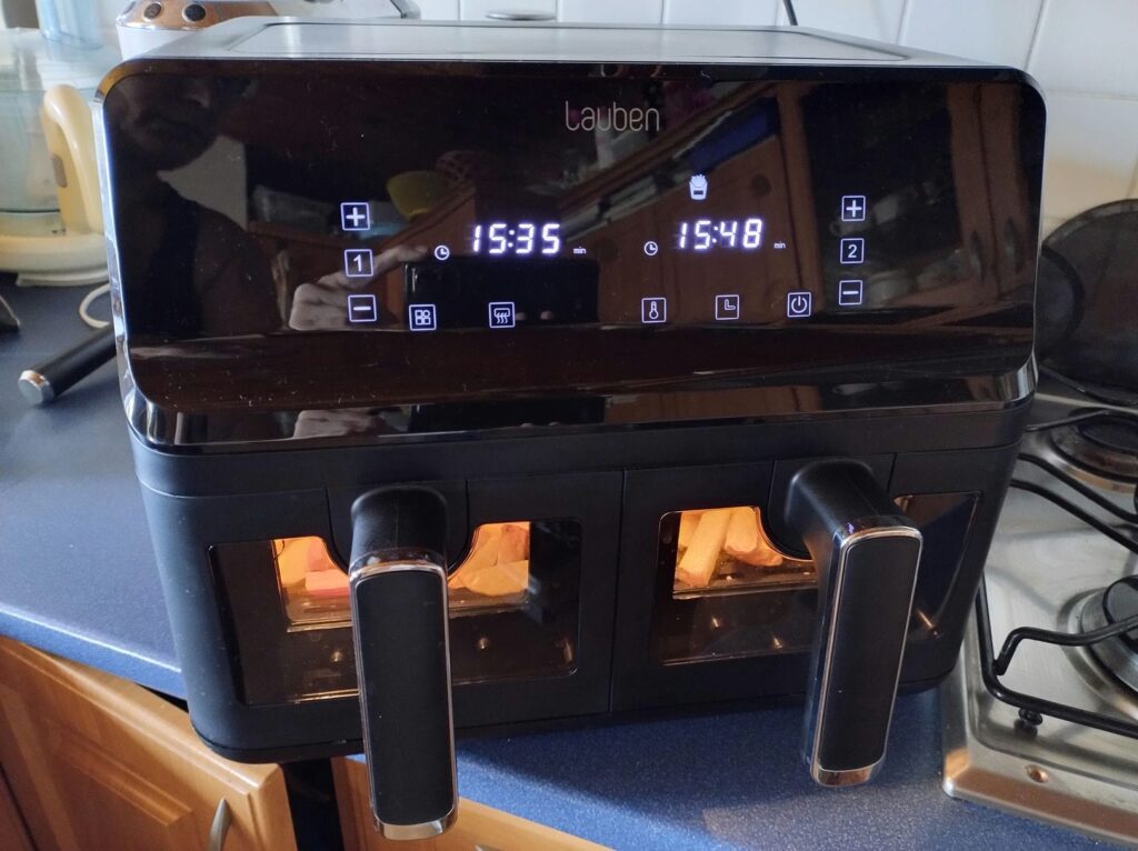 Recenze: horkovzdušná fritéza Lauben DualZone Air Fryer 8000BC: rodinné provedení s vysokým výkonem a oddělenými zónami 9 Lauben DualZone Air Fryer 8000BC 10