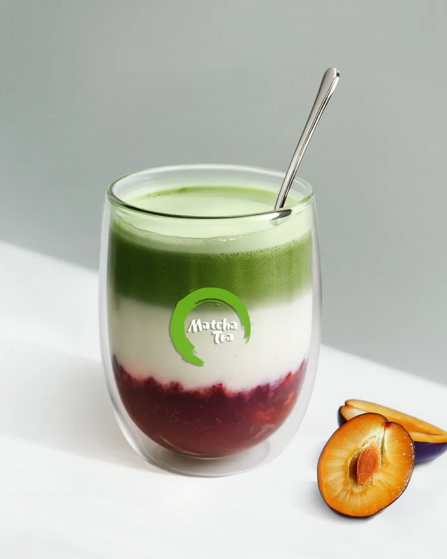 Matcha na léto: 7 ledových receptů na osvěžení 3 Matcha plum bliss se švestkou