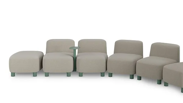 LD Seating uvádí modulární sezení Pod a Nido Bench: Sestavu složíte sami 13 Rozlehlá sestava pufů Pod v šedých odstínech