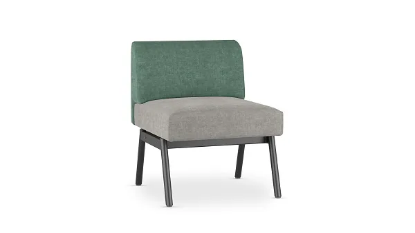 LD Seating uvádí modulární sezení Pod a Nido Bench: Sestavu složíte sami 22 Jednomístný modul Nido Bench s opěrákem v petrolejovém potahu