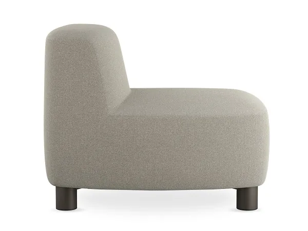 LD Seating uvádí modulární sezení Pod a Nido Bench: Sestavu složíte sami 7 Boční pohled na puf Pod s nízkým opěrákem v šedém potahu